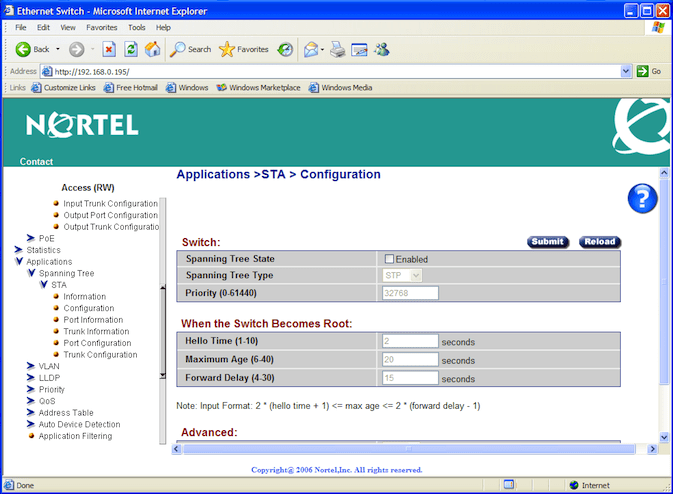 Disable Spanning Tree bes50img25.png