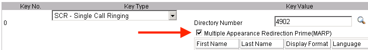 CS1000 MARP checkbox CS1000 MARP checkbox