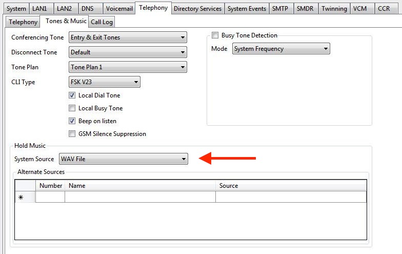 System | Telephony | Tones and Music WAV file