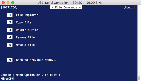 Miran: File Commands Miran: File Commands