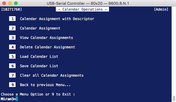 Miran: Calendar Operations Miran: Calendar Operations