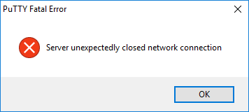PuTTY Fatal Error